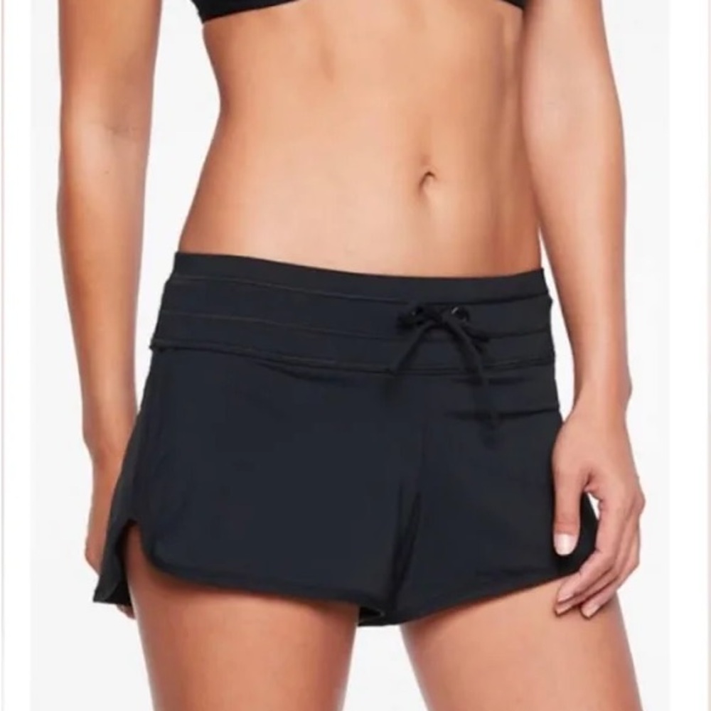 Black Athleta surge swim Shorts